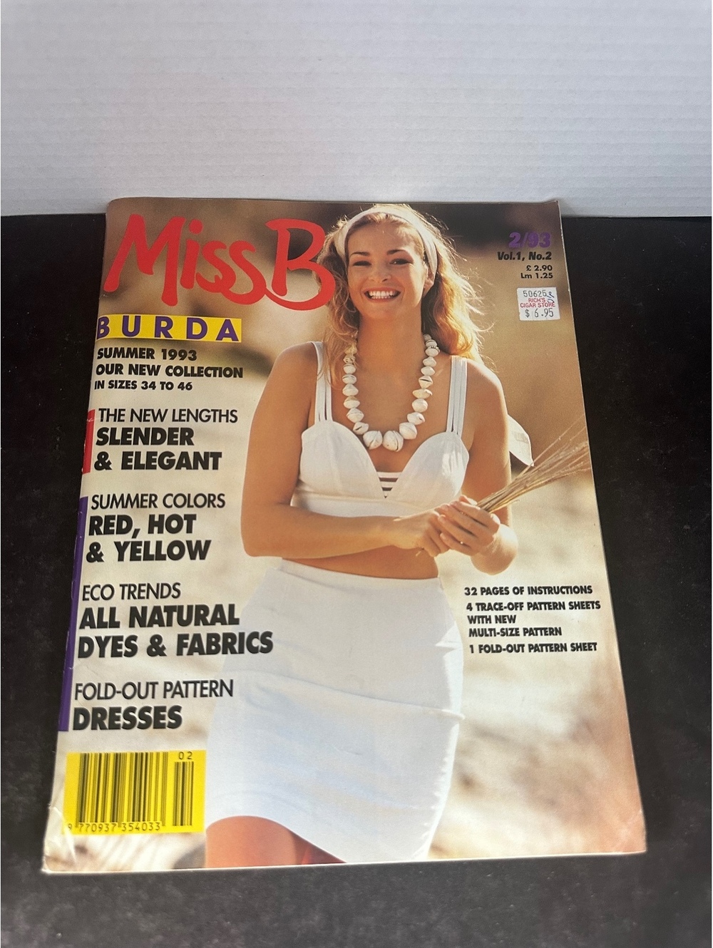 Vintage 1993 Miss B Burda 2/93 Summer Sewing Pattern Magazine English
